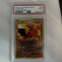 2000 Pokemon Japanese Neo 2 Charizard #006 Japanese Promo-Reverse Foil PSA 9 - Image 1