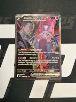 2025 Pokemon Destined Rivals Team Rocket’s Mewtwo Ex SIR 231/182 NM - Image 1