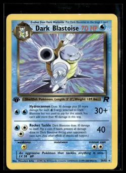 2000 Pokemon Team Rocket First Edition Dark Blastoise #20/82 LP - Image 1