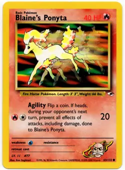 Pokemon - Gym Heroes Blaine's Ponyta 63/132 LP - Image 1