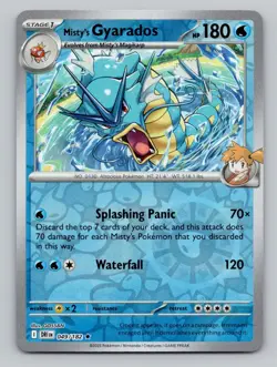 Reverse Holo Misty's Gyarados #049/182 Rare SV10: Destined Rivals Pokemon - Image 1