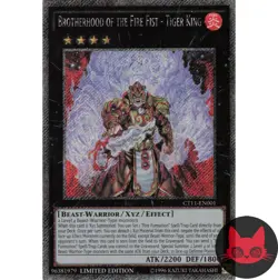 Yugioh Brotherhood of the Fire Fist - Tiger King CT11-EN001 Platinum Limited LP - Image 1