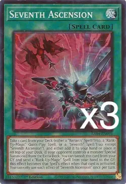 3x Yugioh Seventh Ascension RA04-EN098 Super Rare 1st Edition NM - Image 1