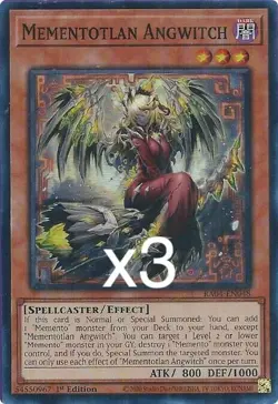 3x Yugioh Mementotlan Angwitch RA04-EN048 Secret Rare 1st Edition NM - Image 1