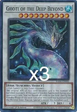 3x Yugioh Ghoti of the Deep Beyond RA04-EN060 Super Rare 1st Edition NM - Image 1