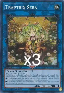 3x Yugioh Traptrix Sera RA04-EN075 Super Rare 1st Edition NM - Image 1
