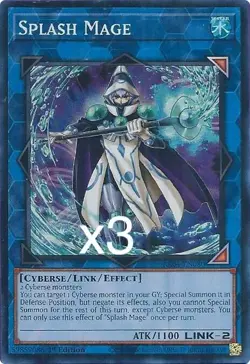 3x Yugioh Splash Mage RA04-EN080 Super Rare 1st Edition NM - Image 1