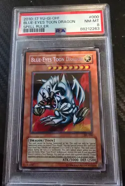 YuGiOh Blue Eyes Toon Dragon Spell Ruler SRL-000 NM-Mint PSA 8 - Image 1