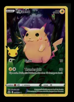 #6 Pikachu 005/025 Celebrations 2021 Holo Rare 25th Anniversary Pokemon Card TCG - Image 1