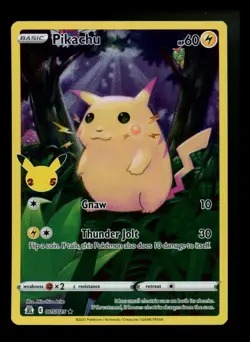 #2 Pikachu 005/025 Celebrations 2021 Holo Rare 25th Anniversary Pokemon Card TCG - Image 1