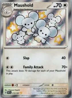 Pokemon Card Maushold 210/091 Paldean Fates - Near Mint - Image 1