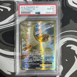 PSA 10 GEM MINT Pidgeot EX 104/108 XY Evolutions Full Art Holo Pokemon Card - Image 1