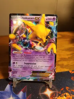 Pokemon TCG Alakazam EX 25/124 Ultra Rare Holo Card XY Fates Collide - Image 1