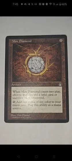 Mox Diamond - Heavily Played - Stronghold - Magic The Gathering Card - Image 1