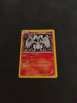 Reshiram Holo Card Pokemon Legendary Treasures Sleeved Excellent Condition - Image 1
