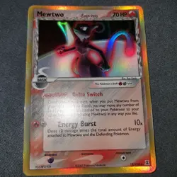 Pokemon card Mewtwo set Delta Species Rare R Holo Ex 12/113 - Image 1