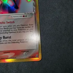Pokemon card Mewtwo set Delta Species Rare R Holo Ex 12/113 - Image 3