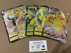 5 Jumbo Pokemon Pokemon EX V Promo Card TCG Pikachu Vmax Zapdos Boltund - Image 1