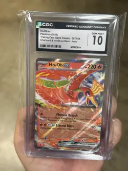 (CGC Gem Mint 10) Ho-oh ex 007/034 Trading Card Game Classic Holo - Image 1
