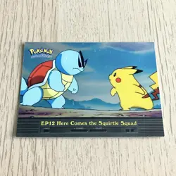 Topps Blue Pokemon Foil Card TV Animation S2 EP12 Here Comes The Squirtle Squad - Image 1