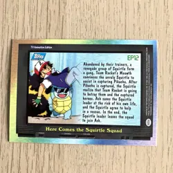 Topps Blue Pokemon Foil Card TV Animation S2 EP12 Here Comes The Squirtle Squad - Image 3