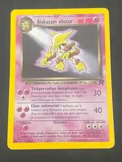 CARTE POKEMON ALAKAZAM OBSCUR 1/82 FR HOLO SWIRL WIZARDS TEAM ROCKET - BE/TBE - Image 1