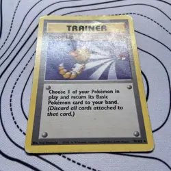 POKEMON TCG SCOOP UP 78/102 TRAINER NON HOLO RARE WOTC BASE HP - Image 2