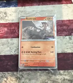 Reshiram 017/094 - Holo Rare - Pokemon- Phantasmal Flames - sealed stamped promo - Image 1