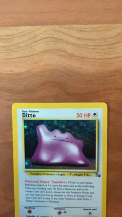 Ditto 3/62 Fossil Series Holo Rare Pokemon TCG LP Lightly Played - Image 4
