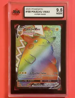 Pikachu VMAX Rainbow Secret Rare 188/185 Pokemon Vivid Voltage KSA 9.5 GEM ?? - Image 1