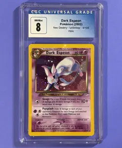 Pokemon TCG: Neo Discovery Espeon 1/75 Holo Rare Unlimited NM-Mint CGC 8 💎 - Image 1