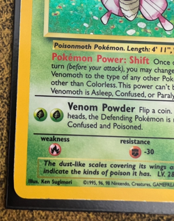 Pokemon Venomoth 13/64 Jungle Holofoil No Symbol Misprint Moderately Played - Image 5