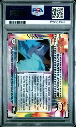 POP 4! 1999 TOPPS POKEMON THE MOVIE 17 UNDERWATER ADVENTURE-RAINBOW FOIL PSA 6 - Image 2