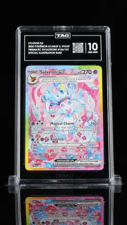 2025 Pokemon Prismatic Evolutions - Sylveon EX #156 - TAG 10 GEM MINT - 954/1000 - Image 1