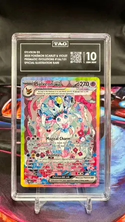 2025 Pokemon Prismatic Evolutions - Sylveon EX #156 - TAG 10 GEM MINT - 954/1000 - Image 3