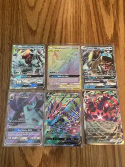 Pokemon Card Lot Of 6 Cards, rainbow latios tag team, full arts - Image 1