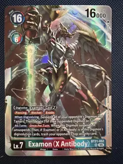 Digimon Card Game Examon (X Antibody) BT21-052 SR World Convergence NM - Image 1