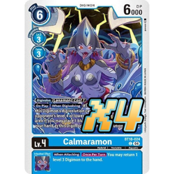 4x Calmaramon BT18-024 Release Special Booster 2.0 Common Digimon Card Game NM - Image 1