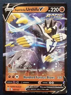 Rapid Strike Urshifu V 087/163 Ultra Rare Holo Pokemon Card NM - Image 1