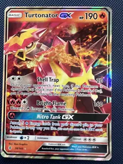 Turtonator GX 18/145 Ultra Rare Holo Pokemon Card NM/LP - Image 1