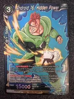 Dragon Ball Super Card Game Android 16, Hidden Power BT17-048 R Foil NM - Image 1