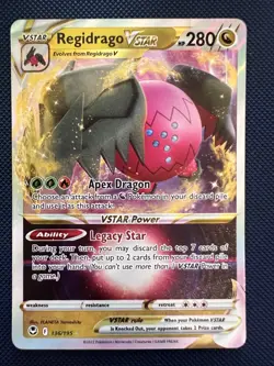 Regidrago VSTAR 136/195 Holo Ultra Rare Pokemon Card NM - Image 1