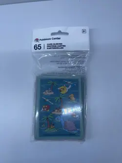 POKEMON TCG SUNNY SEA CARD SLEEVES POKEMON CENTER 65 SLEEVES SEALED - Image 1
