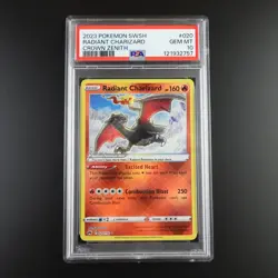 PSA 10 Radiant Charizard 020/159 Pokemon Crown Zenith Holo Graded Card - Image 1