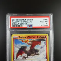 PSA 10 Radiant Charizard 020/159 Pokemon Crown Zenith Holo Graded Card - Image 2