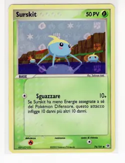 ~ITA~ ITALIAN Surskit Hidden Legends 76/101 Reverse Holo Pokemon Card (Z1) - Image 1