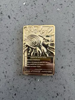 Poliwhirl Gold Plated Pokemon Card 1999 Burger King Vintage Collectible - Image 2