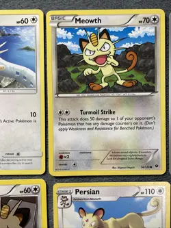 Meowth Persian Pokemon Cards Lot 2 Reverse Holos Includes Rare + More! 2015-2024 - Image 5