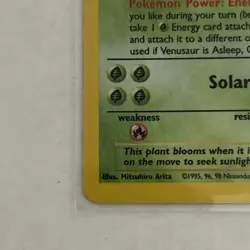 RARE Vintage Pokemon TCG Venusaur 15/102 Holo Rare Base Set Unlimited Card LP - Image 2