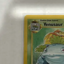 RARE Vintage Pokemon TCG Venusaur 15/102 Holo Rare Base Set Unlimited Card LP - Image 3